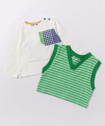 RAGMART（ラグマート）の「ベスト＆長袖Ｔシャツセット（セットアップ）」