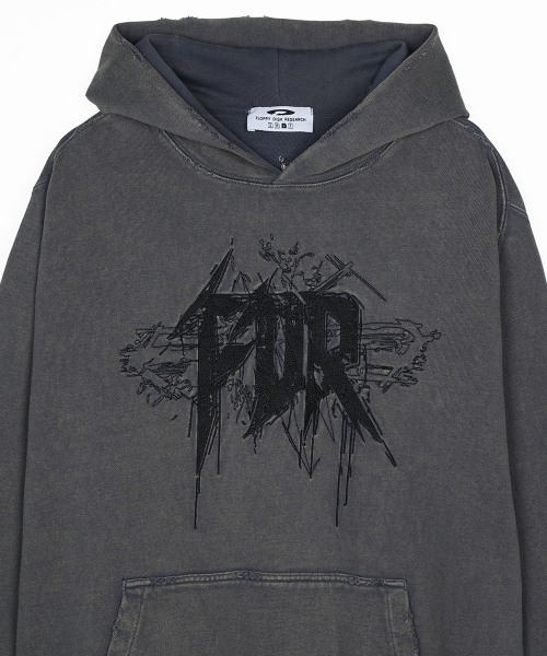 FDR(エフディーアール)の「Thunder Stock All Embo Hoodie Slate Gray(パーカー・メンズ・その他・M/L/S)」の3枚目の写真