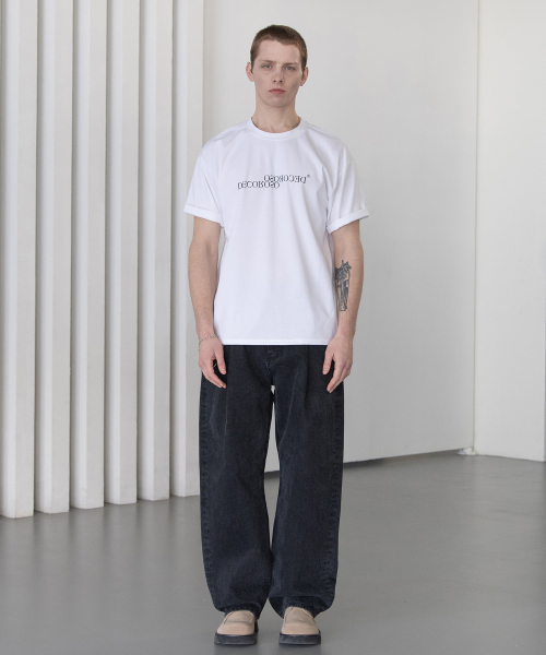 DECOROSO（デコローゾ）の「クールコットンレタリングロゴ半袖Tシャツ[ホワイト]（Tシャツ/カットソー・メンズ・その他・01/02）」の8枚目の写真