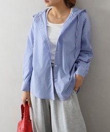 SpRay | ストライプフードシャツ(シャツ/ブラウス)