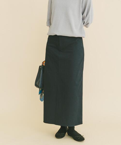 ITEMS URBANRESEARCH（アイテムズ アーバンリサーチ）の「ストレッチチノスカート（スカート・レディース・ライトベージュ/ネイビー/キャメル・MEDIUM/SMALL）」の2枚目の写真