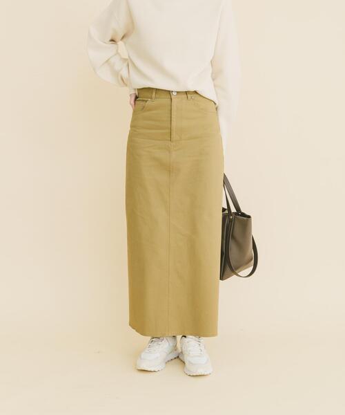 ITEMS URBANRESEARCH（アイテムズ アーバンリサーチ）の「ストレッチチノスカート（スカート・レディース・ライトベージュ/ネイビー/キャメル・MEDIUM/SMALL）」の5枚目の写真