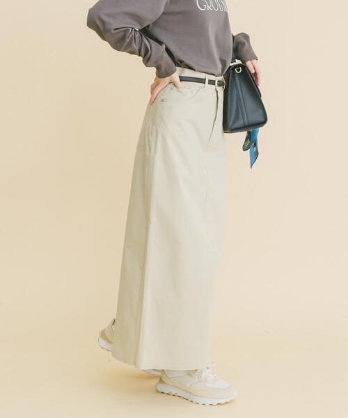 ITEMS URBANRESEARCH（アイテムズ アーバンリサーチ）の「ストレッチチノスカート（スカート・レディース・ライトベージュ/ネイビー/キャメル・MEDIUM/SMALL）」の10枚目の写真