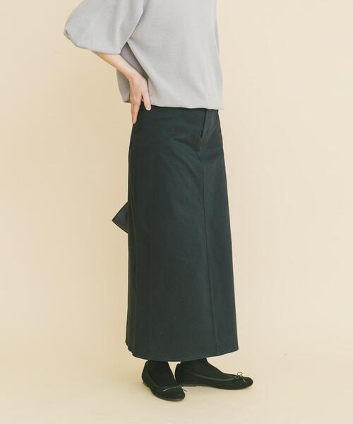 ITEMS URBANRESEARCH（アイテムズ アーバンリサーチ）の「ストレッチチノスカート（スカート・レディース・ライトベージュ/ネイビー/キャメル・MEDIUM/SMALL）」の18枚目の写真