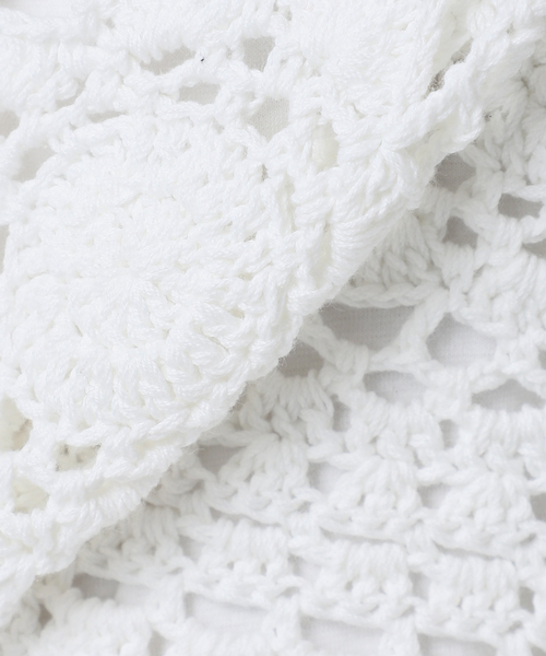 Spick & Span（スピックアンドスパン）の「コットンカギ針 ニットキャミソール（キャミソール・レディース・ブラック/ホワイト・FREE）」の18枚目の写真