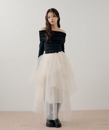 【SALON by Chico】ティアードボリュームドッキングワンピース