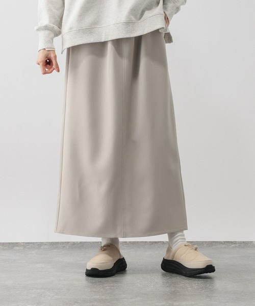 GLOBAL WORK（グローバルワーク）の「ウツクシルエットWクロスIラインスカート/601001（スカート・レディース・モカ/ブラック/グレー系その他・SMALL/MEDIUM/LARGE）」の2枚目の写真