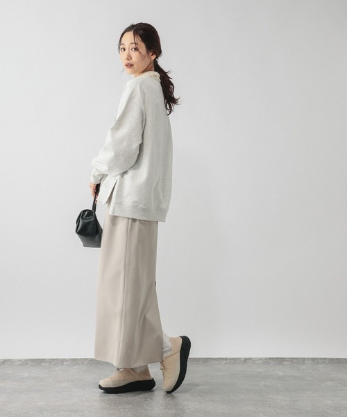 GLOBAL WORK（グローバルワーク）の「ウツクシルエットWクロスIラインスカート/601001（スカート・レディース・モカ/ブラック/グレー系その他・SMALL/MEDIUM/LARGE）」の10枚目の写真