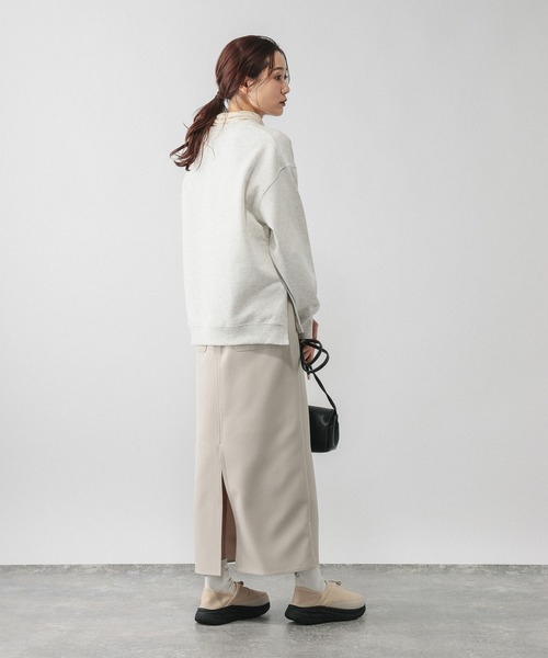 GLOBAL WORK（グローバルワーク）の「ウツクシルエットWクロスIラインスカート/601001（スカート・レディース・モカ/ブラック/グレー系その他・SMALL/MEDIUM/LARGE）」の11枚目の写真