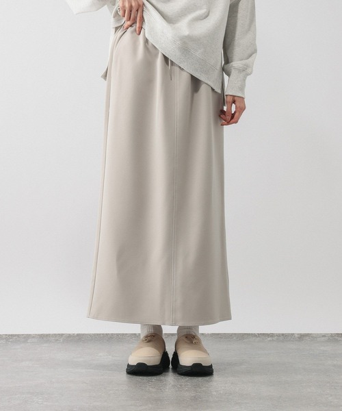 GLOBAL WORK（グローバルワーク）の「ウツクシルエットWクロスIラインスカート/601001（スカート・レディース・モカ/ブラック/グレー系その他・SMALL/MEDIUM/LARGE）」の12枚目の写真