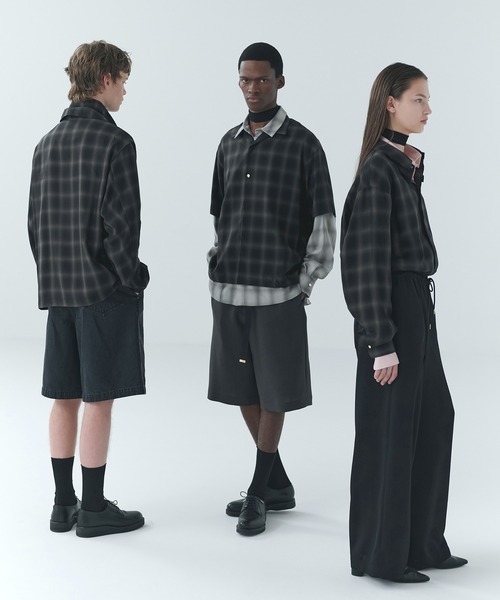 CULLNI(クルニ)の「Ombre Check Chin Tab Long Sleeve Shirt(シャツ/ブラウス・メンズ・ブラック/グレー・0/1/2)」の6枚目の写真