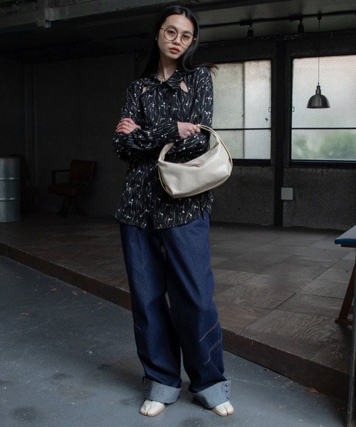 VACANCY（ヴァカンシー）の「デイリーソフトワンハンドルバッグ/ショルダーバッグ（ショルダーバッグ・レディース・アイボリー/ブラック/ライトブルー・FREE）」の21枚目の写真