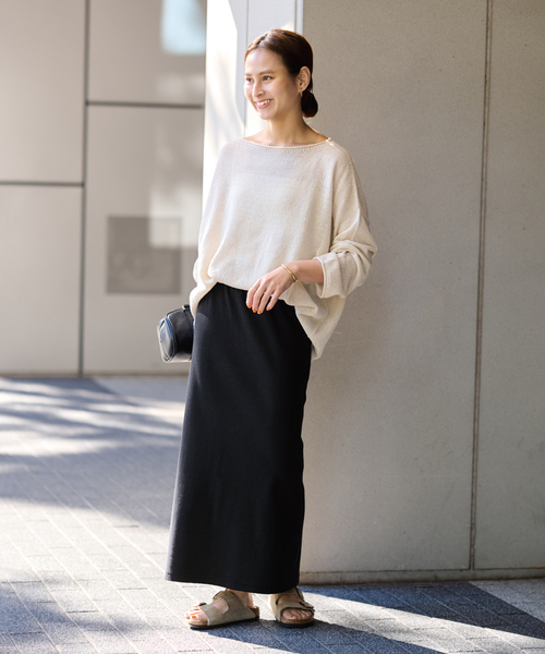 FRAMeWORK（フレームワーク）の「≪手洗い可≫コットンリブスカート（スカート・レディース・ブラック/グレー/ブルー・36/38）」の4枚目の写真