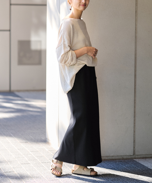 FRAMeWORK（フレームワーク）の「≪手洗い可≫コットンリブスカート（スカート・レディース・ブラック/グレー/ブルー・36/38）」の5枚目の写真