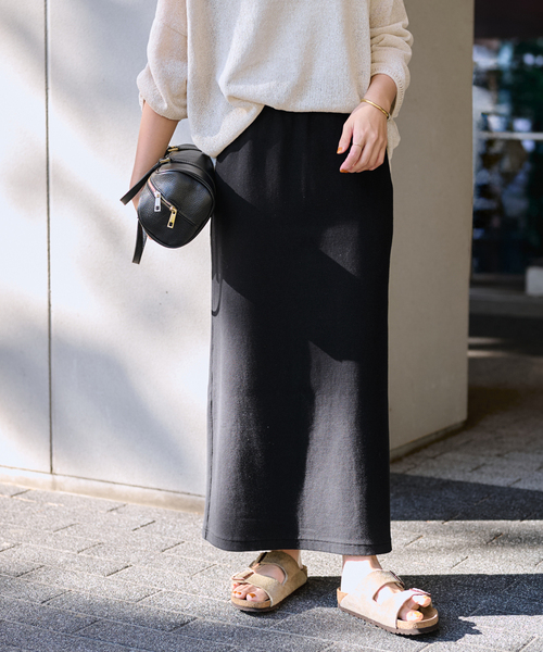 FRAMeWORK（フレームワーク）の「≪手洗い可≫コットンリブスカート（スカート・レディース・ブラック/グレー/ブルー・36/38）」の7枚目の写真