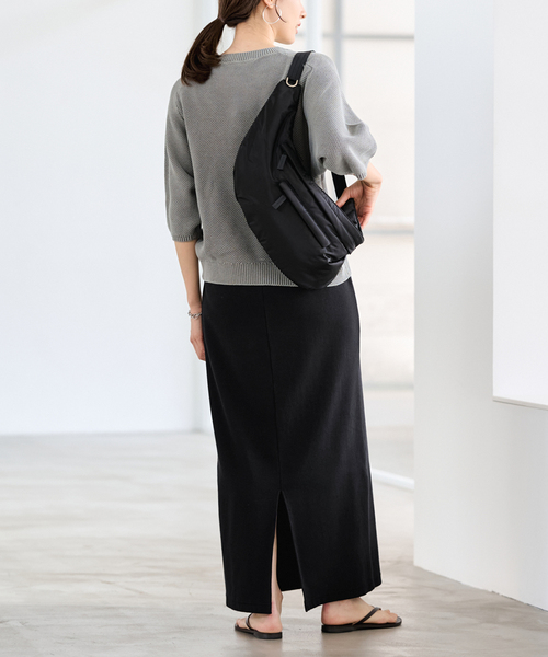 FRAMeWORK（フレームワーク）の「≪手洗い可≫コットンリブスカート（スカート・レディース・ブラック/グレー/ブルー・36/38）」の12枚目の写真