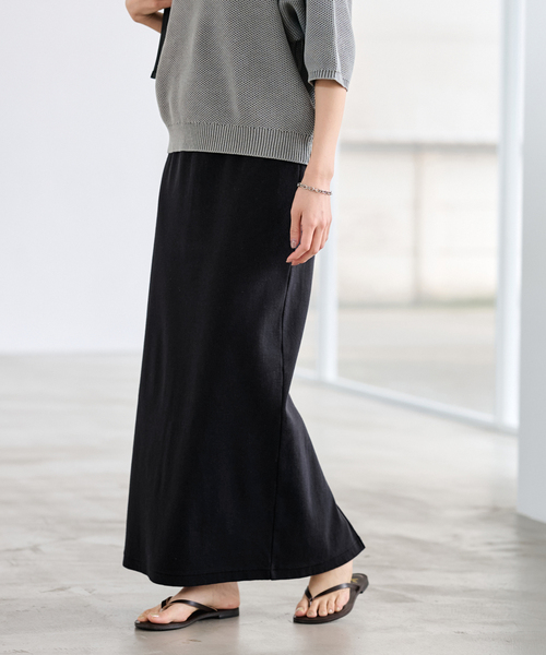 FRAMeWORK（フレームワーク）の「≪手洗い可≫コットンリブスカート（スカート・レディース・ブラック/グレー/ブルー・36/38）」の14枚目の写真