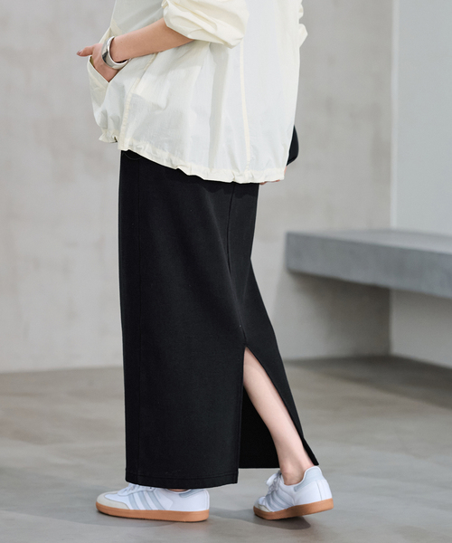 FRAMeWORK(フレームワーク)の「≪手洗い可 / ≫コットンリブスカート(スカート・レディース・ブラック/グレー/ブルー・36/38)」の5枚目の写真