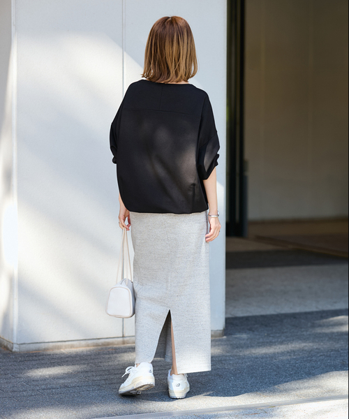 FRAMeWORK(フレームワーク)の「≪手洗い可 / ≫コットンリブスカート(スカート・レディース・ブラック/グレー/ブルー・36/38)」の8枚目の写真