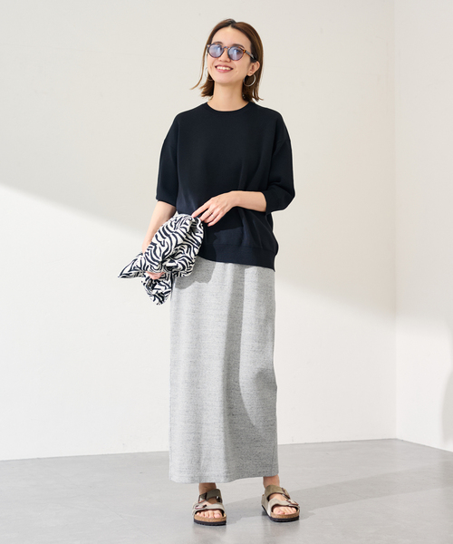 FRAMeWORK(フレームワーク)の「≪手洗い可 / ≫コットンリブスカート(スカート・レディース・ブラック/グレー/ブルー・36/38)」の13枚目の写真