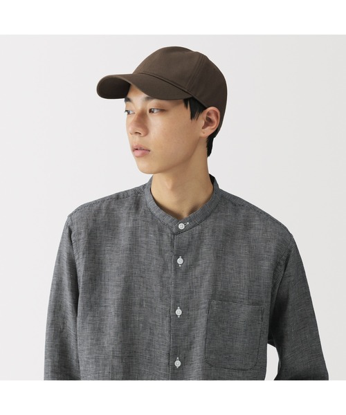 無印良品(ムジルシリョウヒン)の「UVカットコットンツイルキャップ(キャップ・レディース・ブラック/ブラウン系/ベージュ/ネイビー・55-59cm)」の2枚目の写真