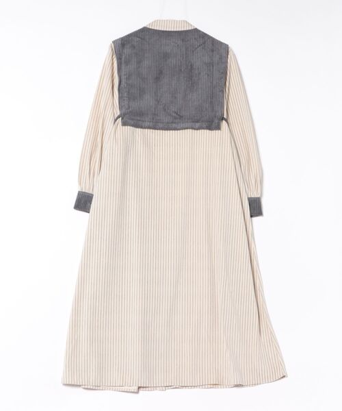 SWITCH BY ARCH(スイッチバイアーチ)の「★SWITCH by ARCH★ Side Ribbon Stripe Shirts Onepiece(ワンピース・レディース・ホワイト系その他/ベージュ系その他/ブラウン/ネイビー系・FREE)」の5枚目の写真