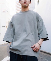 CHOW DOWN/チャウダウン 限定展開 ビッグシルエット ワンポイント クルーネック Tシャツ / ワイドシルエット
