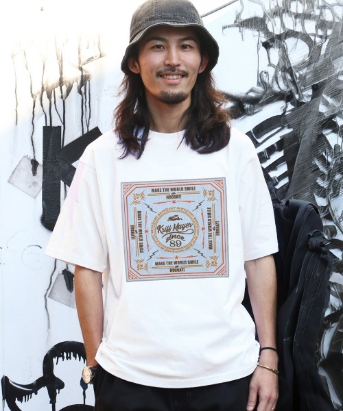 KRIFF MAYER(クリフメイヤー)の「【綿100%】クラフト刺繍T(バンダナ)(Tシャツ/カットソー・メンズ・ブラック/グレー/オフホワイト・X-LARGE/LARGE/MEDIUM)」の2枚目の写真