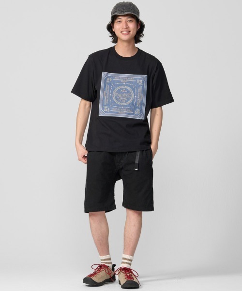KRIFF MAYER(クリフメイヤー)の「【綿100%】クラフト刺繍T(バンダナ)(Tシャツ/カットソー・メンズ・ブラック/グレー/オフホワイト・X-LARGE/LARGE/MEDIUM)」の4枚目の写真