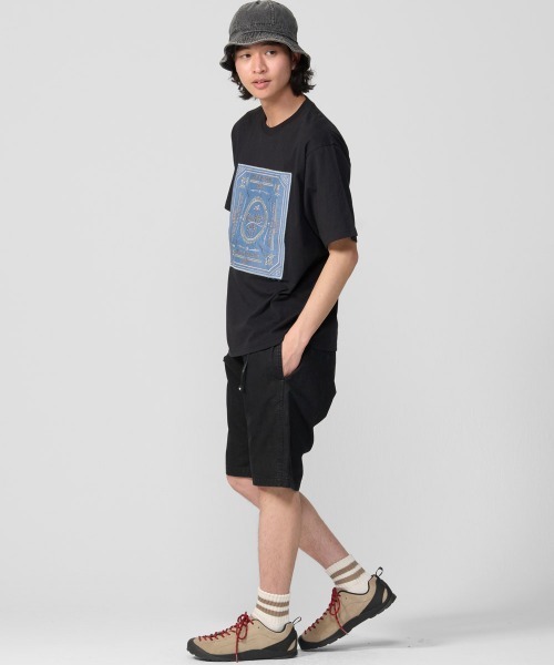 KRIFF MAYER(クリフメイヤー)の「【綿100%】クラフト刺繍T(バンダナ)(Tシャツ/カットソー・メンズ・ブラック/グレー/オフホワイト・X-LARGE/LARGE/MEDIUM)」の5枚目の写真