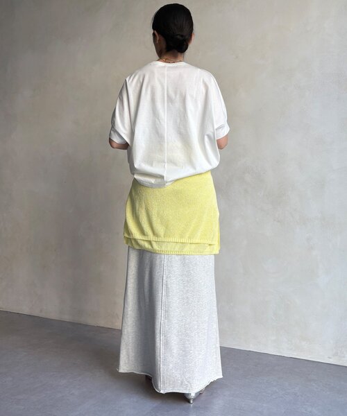 DouDou（ドゥドゥ）の「【WEB限定】オーガンジーロゴTEE（Tシャツ/カットソー・レディース・チャコールグレー/オフホワイト/ブラック・FREE）」の8枚目の写真