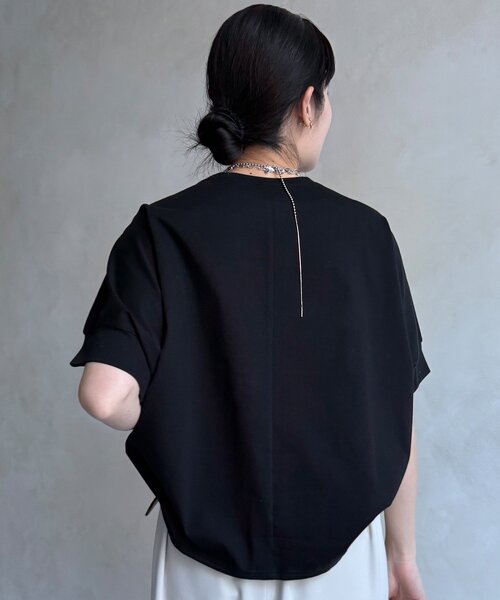 DouDou（ドゥドゥ）の「【WEB限定】オーガンジーロゴTEE（Tシャツ/カットソー・レディース・チャコールグレー/オフホワイト/ブラック・FREE）」の21枚目の写真