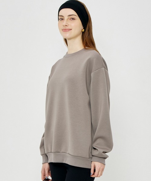 coca(coca)(コカ)の「ソフトジャージーワイドトレーナー(スウェット・メンズ・チャコール/グレイッシュベージュ・XL/S/M/L)」の2枚目の写真