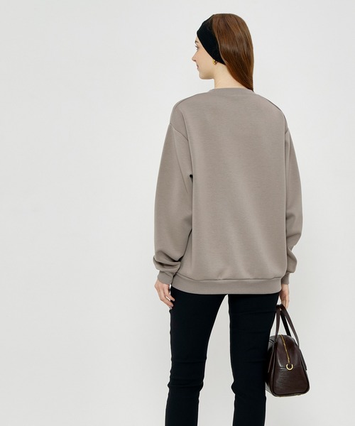 coca(coca)(コカ)の「ソフトジャージーワイドトレーナー(スウェット・メンズ・チャコール/グレイッシュベージュ・XL/S/M/L)」の7枚目の写真