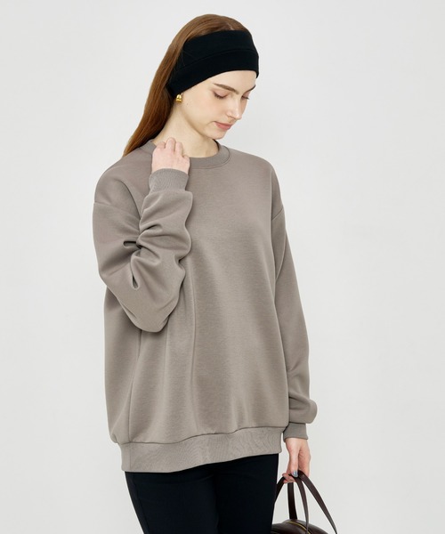 coca(coca)(コカ)の「ソフトジャージーワイドトレーナー(スウェット・メンズ・チャコール/グレイッシュベージュ・XL/S/M/L)」の8枚目の写真