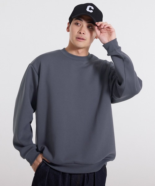 coca(coca)(コカ)の「ソフトジャージーワイドトレーナー(スウェット・メンズ・チャコール/グレイッシュベージュ・XL/S/M/L)」の12枚目の写真