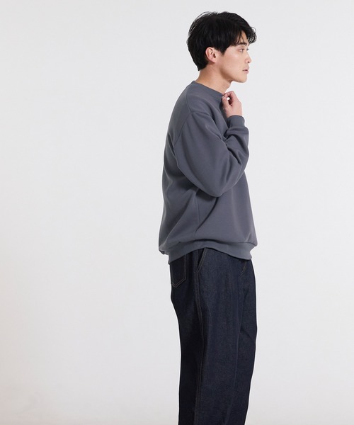 coca(coca)(コカ)の「ソフトジャージーワイドトレーナー(スウェット・メンズ・チャコール/グレイッシュベージュ・XL/S/M/L)」の13枚目の写真