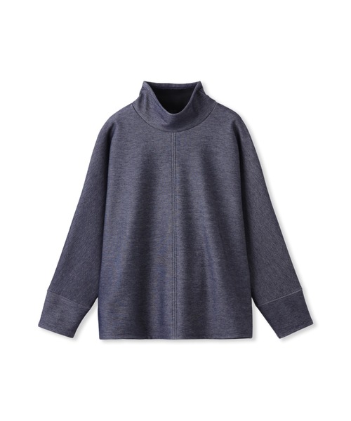 LAUTREAMONT(ロートレアモン)の「【WEB限定】裏毛布スタンドネックプルオーバー≪毛玉防止・ストレッチ≫(Tシャツ/カットソー・レディース・ネイビー/ブラック/オフホワイト・9号/11号)」の4枚目の写真
