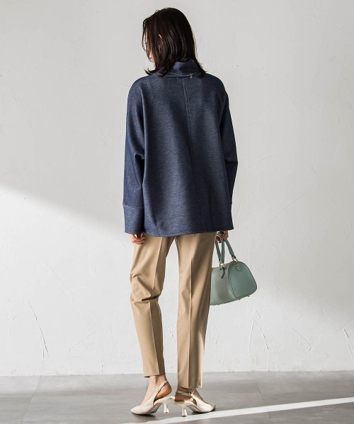 LAUTREAMONT(ロートレアモン)の「【WEB限定】裏毛布スタンドネックプルオーバー≪毛玉防止・ストレッチ≫(Tシャツ/カットソー・レディース・ネイビー/ブラック/オフホワイト・9号/11号)」の19枚目の写真