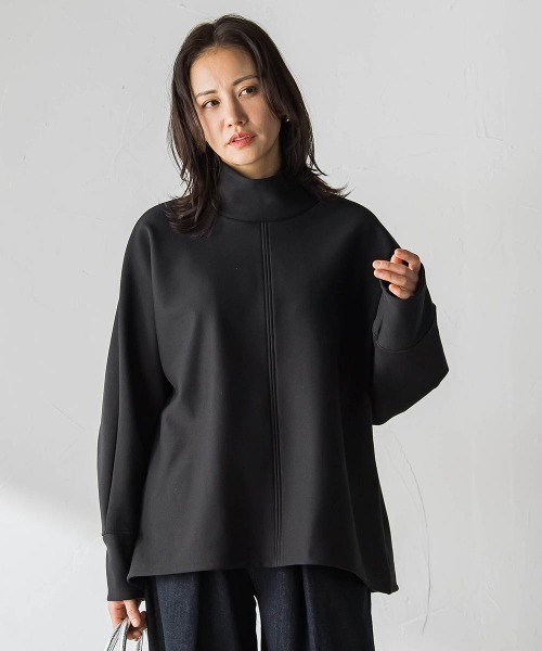 LAUTREAMONT(ロートレアモン)の「【WEB限定】裏毛布スタンドネックプルオーバー≪毛玉防止・ストレッチ≫(Tシャツ/カットソー・レディース・ネイビー/ブラック/オフホワイト・9号/11号)」の21枚目の写真