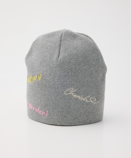 RODEO CROWNS WIDE BOWL(ロデオクラウンズワイドボウル)の「embroidery ビーニー(ニットキャップ/ビーニー・レディース・オフホワイト/グレー/ブラック・FREE)」の12枚目の写真