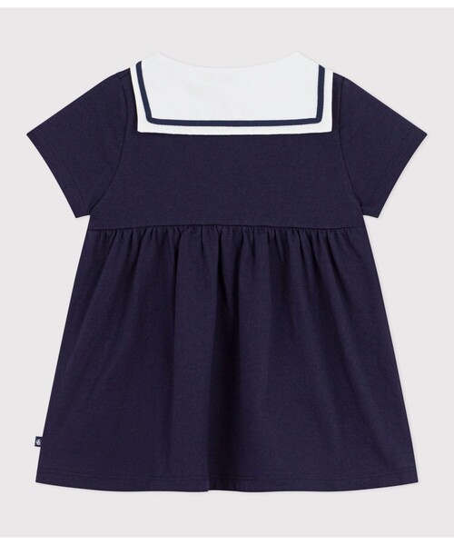 PETIT BATEAU(プチバトー)の「セーラーカラ-ワンピース(ワンピース・キッズ・ネイビー・18MONTH/24MONTH/36MONTH/12MONTH)」の5枚目の写真