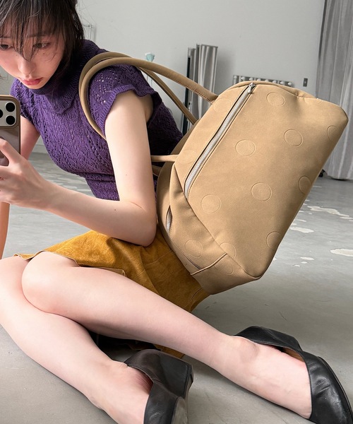 igi(イジ)の「DOT BOSTON / ドットボストンバッグ(ボストンバッグ・レディース・ミント/オフホワイト/ベージュ/ワイン・FREE)」の1枚目の写真