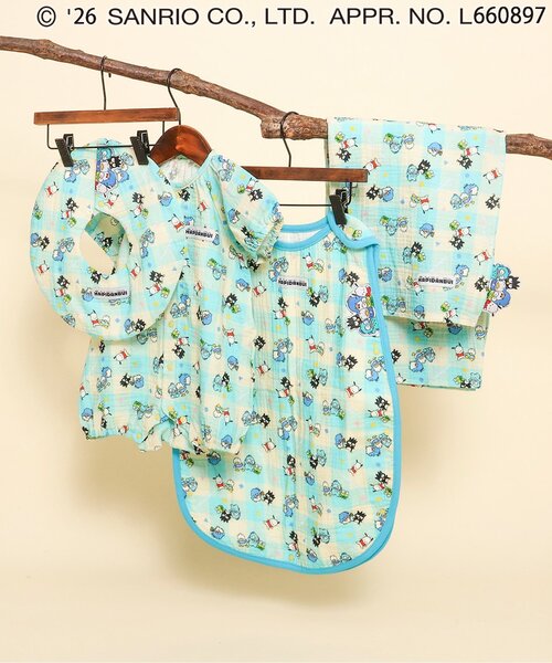 sanrio（サンリオ）の「はぴだんぶい ガーゼブランケット（ブランケット・キッズ・サックスブルー・FREE）」の5枚目の写真