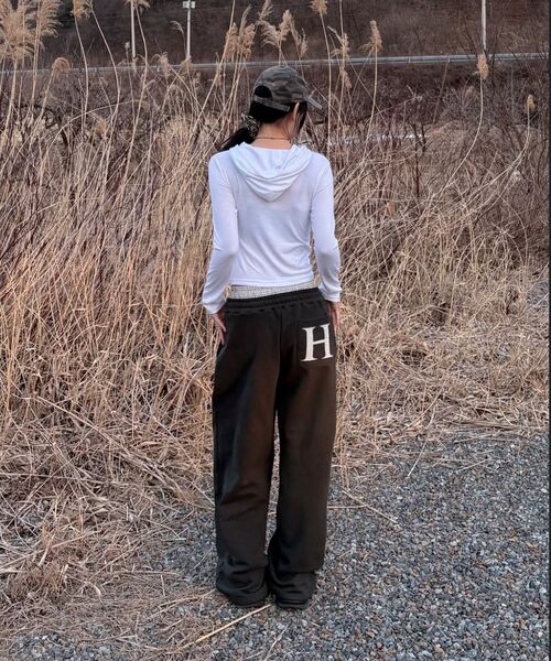 HAVISM（ヘビズム）の「CHECK LAYERED SWEATPANTS(CHARCOAL)（スウェットパンツ・レディース・その他・ONE SIZE）」の9枚目の写真
