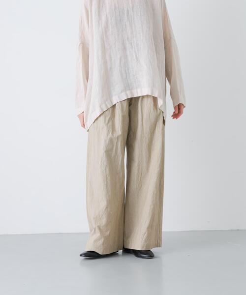 かぐれ（カグレ）の「コットン2タックパンツ（その他パンツ・レディース・ブラック/ベージュ/チャコールグレー・FREE）」の3枚目の写真