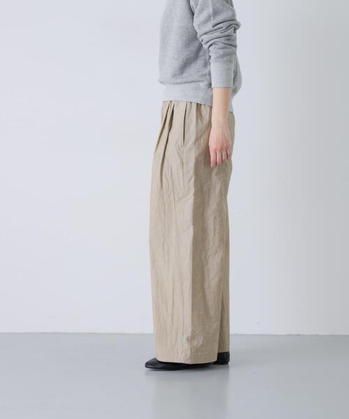 かぐれ（カグレ）の「コットン2タックパンツ（その他パンツ・レディース・ブラック/ベージュ/チャコールグレー・FREE）」の7枚目の写真