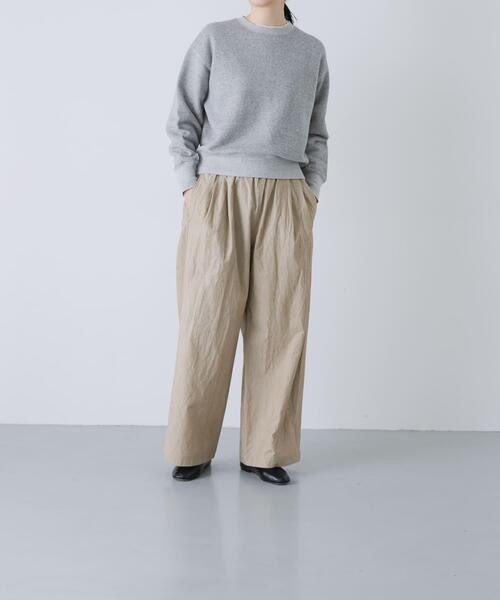 かぐれ（カグレ）の「コットン2タックパンツ（その他パンツ・レディース・ブラック/ベージュ/チャコールグレー・FREE）」の9枚目の写真