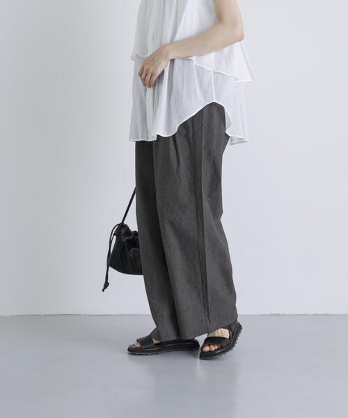 かぐれ(カグレ)の「コットン2タックパンツ(その他パンツ・レディース・ブラック/ベージュ/チャコールグレー・FREE)」の16枚目の写真