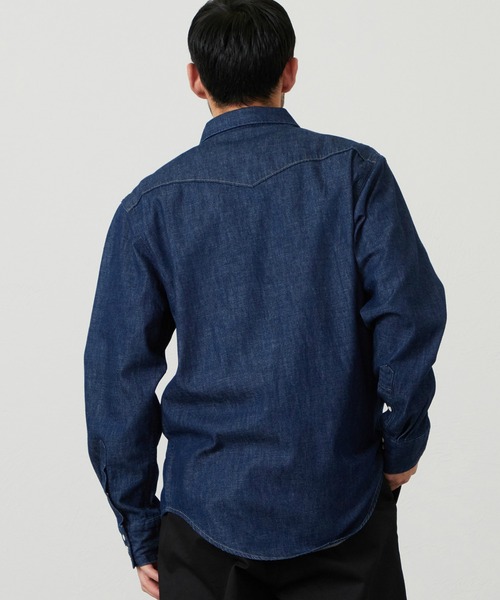 EDWIN（エドウィン）の「EDWIN エドウィン ウエスタンシャツ デニム 長袖（シャツ/ブラウス・メンズ・ブルー/インディゴブルー/ライトインディゴブルー・MEDIUM/LARGE/X-LARGE）」の7枚目の写真